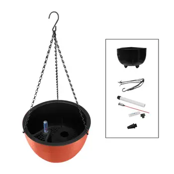 Self Watering Hanging Planter for Indoor Outdoor Round Plastic Basket for Flowers Plants Includes Chain and Water Level
Self Watering Hanging Planter for Indoor Outdoor Round Plastic Basket for Flowers Plants Includes Chain and Water Level