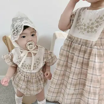 2020 Summer Baby Clothing Big Sister And Little Sisiter Clothes Infant Girls Bodysuits Jumpsuit Big Sister Palid Dress
2020 Summer Baby Clothing Big Sister And Little Sisiter Clothes Infant Girls Bodysuits Jumpsuit Big Sister Palid Dress