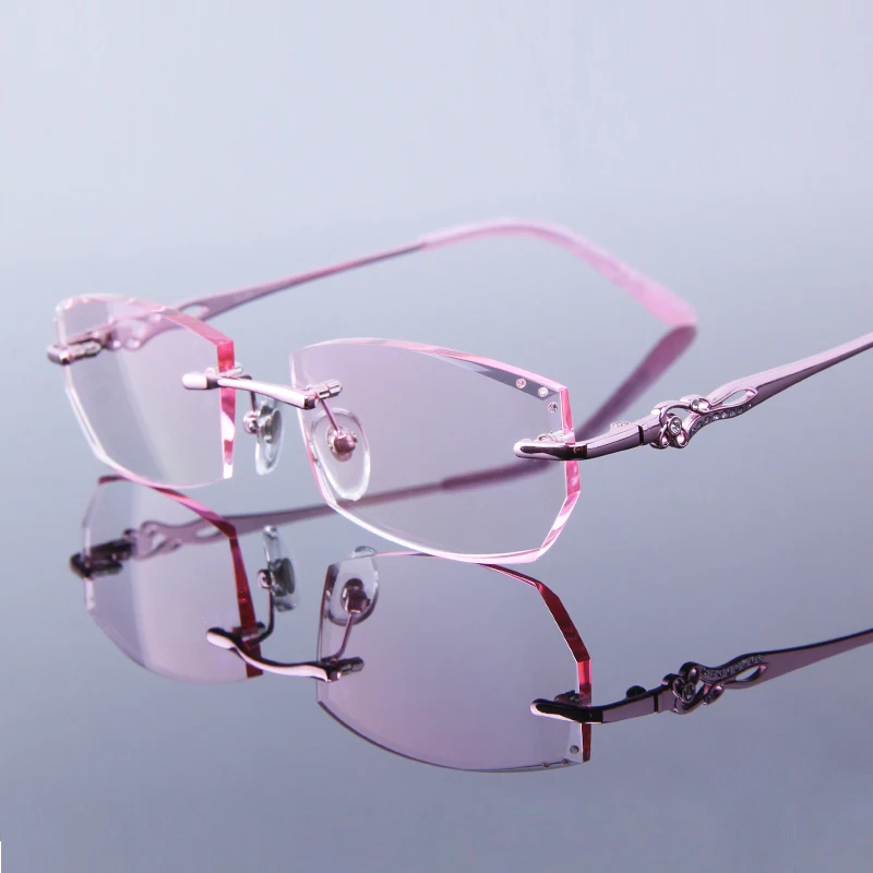 Elegant Women Rhinestone Reading Glasses Rimless Frame Pink Eye Glasses Hyperopia Frameless For Elderly Read Optical Presbyopic
Elegant Women Rhinestone Reading Glasses Rimless Frame Pink Eye Glasses Hyperopia Frameless For Elderly Read Optical Presbyopic