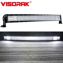 

VISORAK 22 34 42 50 Inch Tri-row Offroad Curved LED Work Driving Light Bar For Truck Lorry 4x4 Car Jeep 4WD SUV ATV Toyota Ford