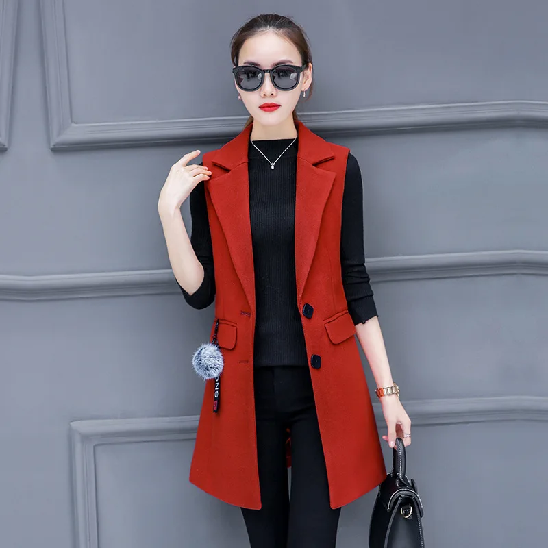 Lion Woolen Waistcoat Women's Autumn And Winter Mid-length Korean-style New Style Plus-sized No. Sleeveless Coat 8859
Lion Woolen Waistcoat Women's Autumn And Winter Mid-length Korean-style New Style Plus-sized No. Sleeveless Coat 8859