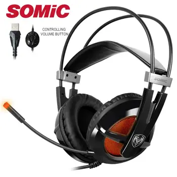 SOMiC G938 Virtual 7.1 Surround Gaming Headphone USB Wired Control Breathing Light Headset With Mic for PS4 PUBG PC Laptop
SOMiC G938 Virtual 7.1 Surround Gaming Headphone USB Wired Control Breathing Light Headset With Mic for PS4 PUBG PC Laptop