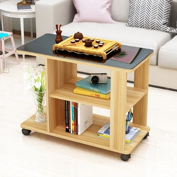Modern minimalist sofa side living room mobile mini kung fu small coffee table tempered glass long corner table 
Modern minimalist sofa side living room mobile mini kung fu small coffee table tempered glass long corner table