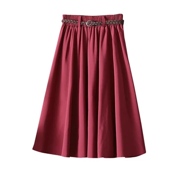 2019 New Fashion Style Women Elegant Summer Winter Solid Drape Stretch High Waist Mid-Calf Belt Skirt 
2019 New Fashion Style Women Elegant Summer Winter Solid Drape Stretch High Waist Mid-Calf Belt Skirt