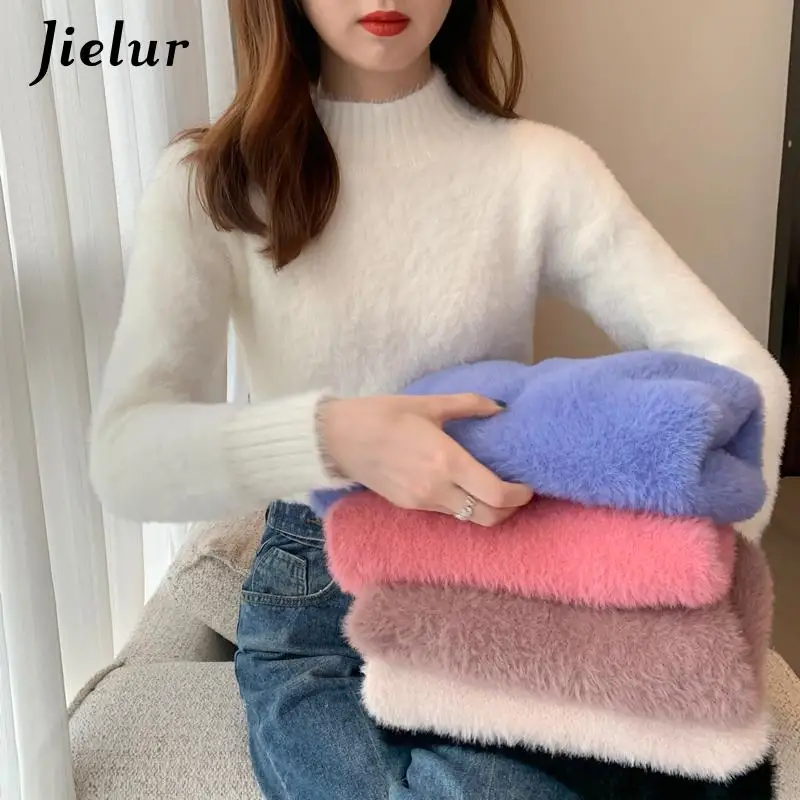 Jielur Women Mock Neck Sweater Autumn Winter New Thick Long Sleeve Loose Pull Jumper Female Basic All Match Top
Jielur Women Mock Neck Sweater Autumn Winter New Thick Long Sleeve Loose Pull Jumper Female Basic All Match Top