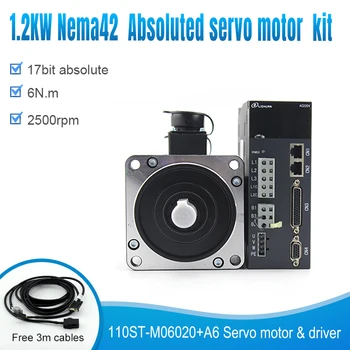 Nema42 110mm frame 1.2KW 2500rpm 6n.m 17 bit absoluted encoder ac 220V servo engine motor and controller kit for cnc machines
Nema42 110mm frame 1.2KW 2500rpm 6n.m 17 bit absoluted encoder ac 220V servo engine motor and controller kit for cnc machines