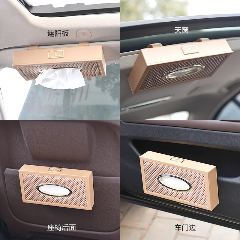 Wholesale Customizable Car Mounted PU Tissue Box Car Creative Hide Substance Paper Extraction Box qi yong Hanging Paper Towel Pa
Wholesale Customizable Car Mounted PU Tissue Box Car Creative Hide Substance Paper Extraction Box qi yong Hanging Paper Towel Pa