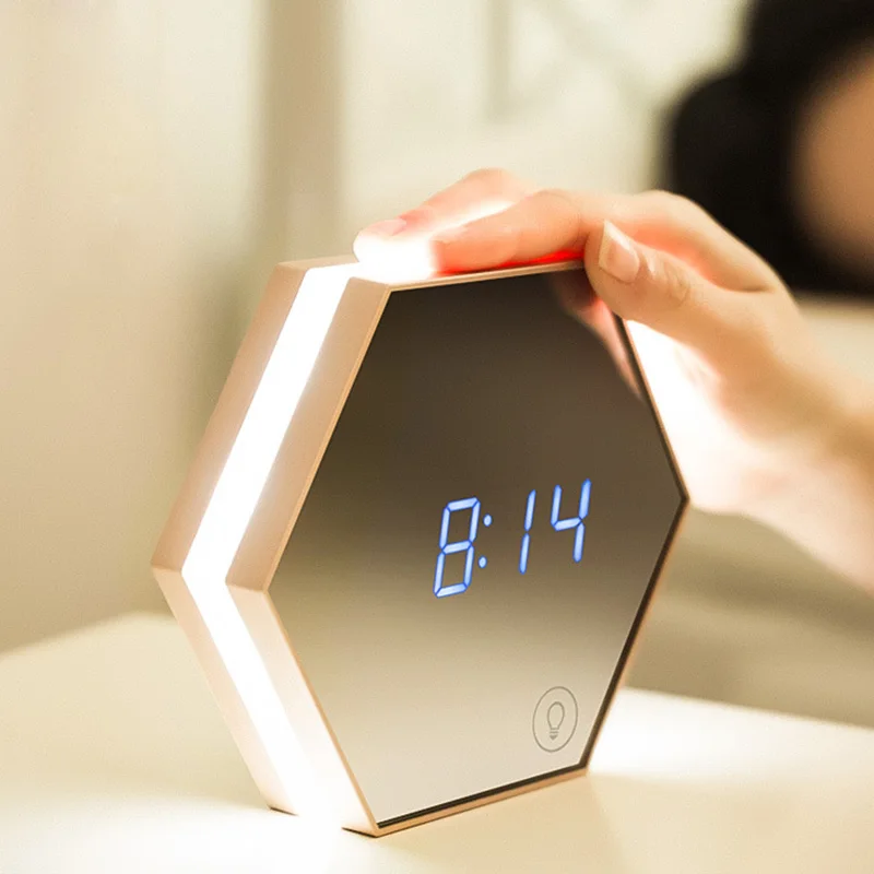 Smart Home Multi-function Mirror USB Bedroom Alarm Clock Night Large LED Display USB Port For Bedroom Memory And Temperature
Smart Home Multi-function Mirror USB Bedroom Alarm Clock Night Large LED Display USB Port For Bedroom Memory And Temperature
