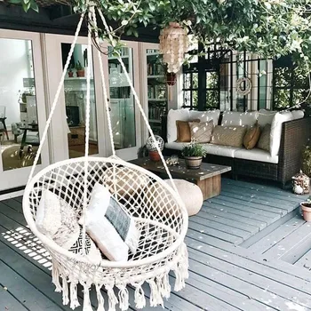 Nordic Handmade Knitted Round Hanging Hammock Outdoor Indoor Dormitory Bedroom Baby Kids Hanging Chair Children Swing Home Decor
Nordic Handmade Knitted Round Hanging Hammock Outdoor Indoor Dormitory Bedroom Baby Kids Hanging Chair Children Swing Home Decor