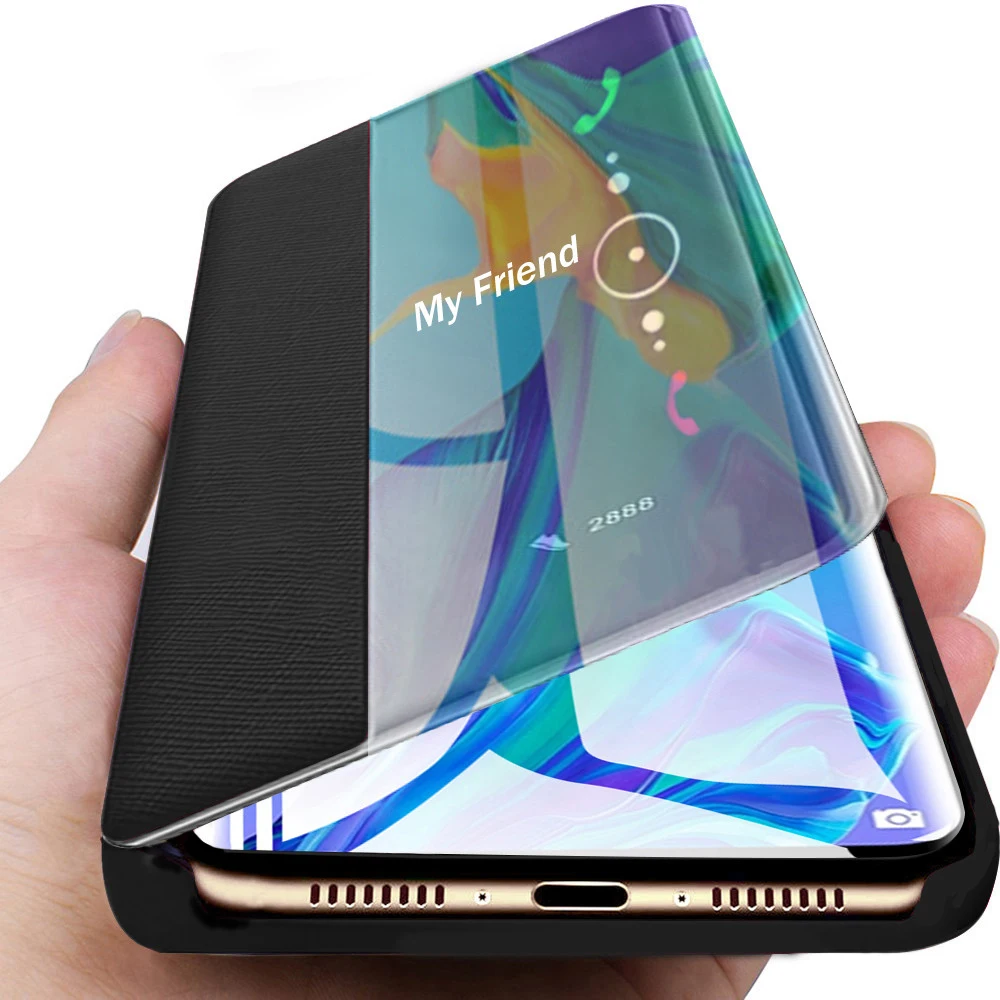 Flip Cover PU Leather Phone Case For Huawei P30 lite Hard PC Smart View Window shell For hauwei huawei p30 pro p 30 light Fundas
Flip Cover PU Leather Phone Case For Huawei P30 lite Hard PC Smart View Window shell For hauwei huawei p30 pro p 30 light Fundas