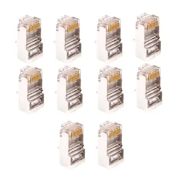 Cat6 Crystal RJ45 Modular Network Cable Connector Adapter With Metal Shield Support Dropshipping
Cat6 Crystal RJ45 Modular Network Cable Connector Adapter With Metal Shield Support Dropshipping