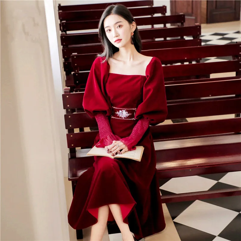 YUZACDWX 2022 new fashion women's clothing Autumn and spring dress women dressess European Court Vintage Style Velvet Vestidos
YUZACDWX 2022 new fashion women's clothing Autumn and spring dress women dressess European Court Vintage Style Velvet Vestidos