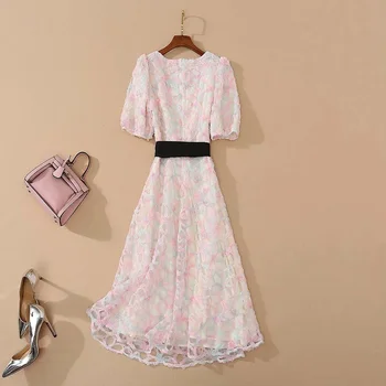 Top Quality New 2020 Summer Wedding Party Vestidos Women Sexy Square Collar Appliques Rainbow Color Flower Deco Midi Sweet Dress
Top Quality New 2020 Summer Wedding Party Vestidos Women Sexy Square Collar Appliques Rainbow Color Flower Deco Midi Sweet Dress