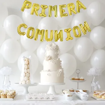15pcs 16inch Letter Holy First Communion Decor Foil Balloons Banner Gold Silver Spanish Primera Comunion Hanging Bunting Balloon
15pcs 16inch Letter Holy First Communion Decor Foil Balloons Banner Gold Silver Spanish Primera Comunion Hanging Bunting Balloon