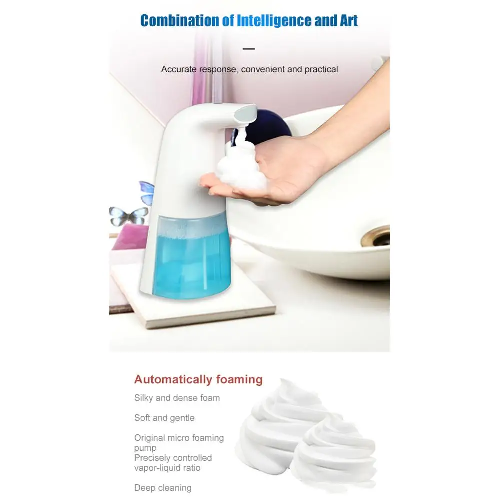 300ml new Automatic Soap Dispenser Smart Sensor Touchless Sanitizer Liquid Soap Dispenser Bathroom Kitchen Supplies
300ml new Automatic Soap Dispenser Smart Sensor Touchless Sanitizer Liquid Soap Dispenser Bathroom Kitchen Supplies