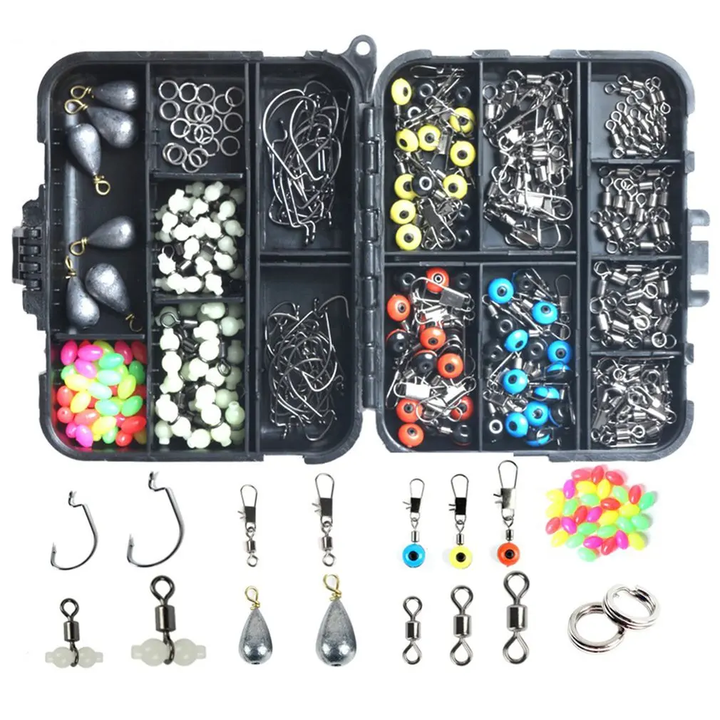 Fishing Accessories Kit Including Jig Hooks fishing Sinker weights fishing Swivels Snaps with fishing tackle box
Fishing Accessories Kit Including Jig Hooks fishing Sinker weights fishing Swivels Snaps with fishing tackle box