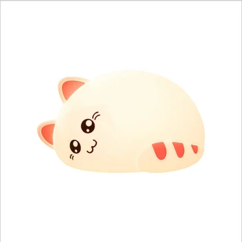 ONEFIRE Colorful Cute Cat Silicone Light Pat Night Light Novelty Bedroom Bedside Child Sleep Feeding Lamp 
ONEFIRE Colorful Cute Cat Silicone Light Pat Night Light Novelty Bedroom Bedside Child Sleep Feeding Lamp