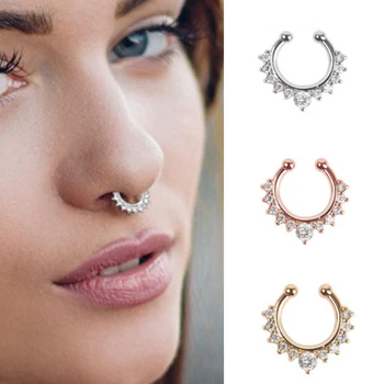 Crystal Fashion Clicker Fake Septum for Women Body Clip Hoop Vintage Fake Nose Ring Faux Piercing Body Jewelry
Crystal Fashion Clicker Fake Septum for Women Body Clip Hoop Vintage Fake Nose Ring Faux Piercing Body Jewelry