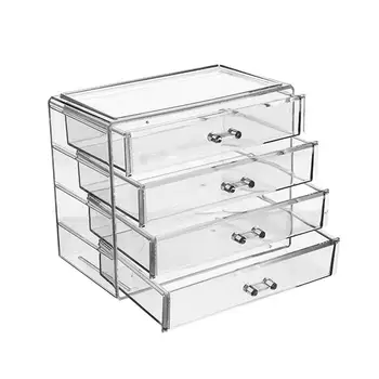 1PC Large Size Makeup Storage Box Transparent Acrylic Cosmetics Storage Case Four Drawer Type Cosmetics Box for Home Use
1PC Large Size Makeup Storage Box Transparent Acrylic Cosmetics Storage Case Four Drawer Type Cosmetics Box for Home Use