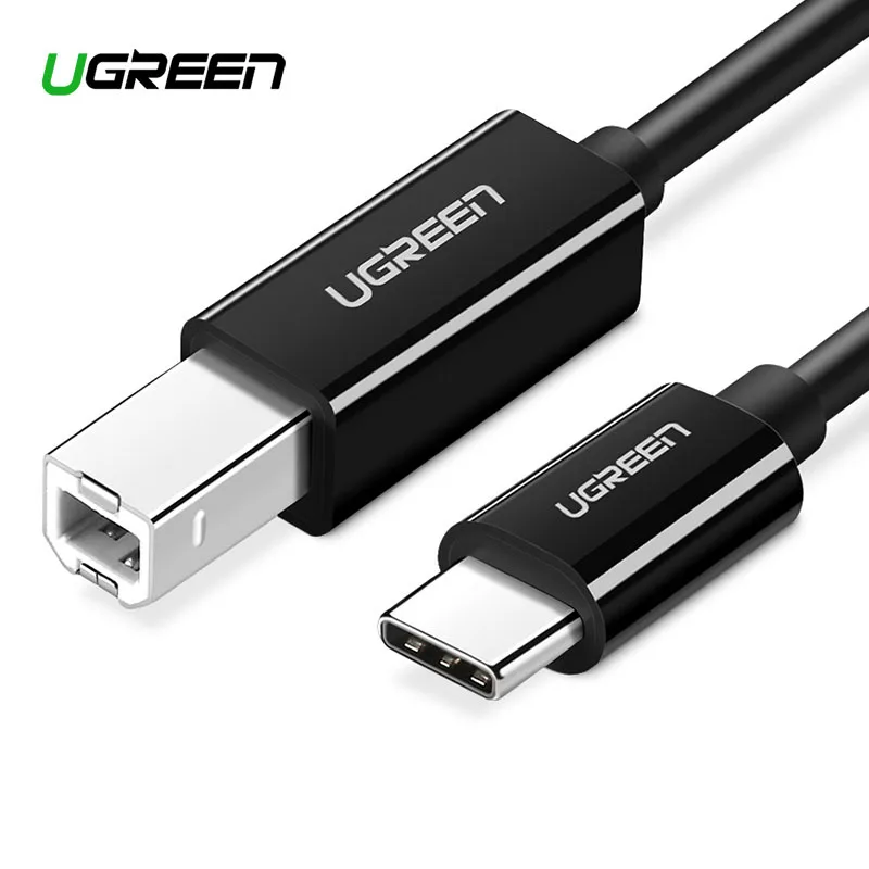 Кабель Ugreen с USB C на Type B 2 0 для нового MacBook Pro HP Canon Brother Epson Dell Samsung принтера шнур