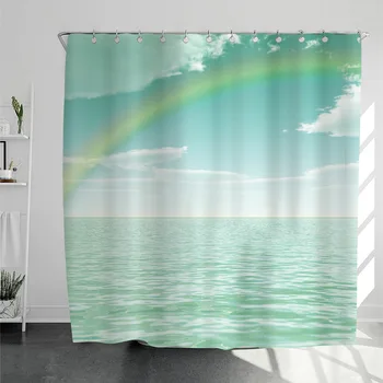 YL566 Rainbow Sea Surface Dacron Waterproof Shower Curtain Toilet Partition Decoration Printed Shower Curtain Manufacturers Size 
YL566 Rainbow Sea Surface Dacron Waterproof Shower Curtain Toilet Partition Decoration Printed Shower Curtain Manufacturers Size