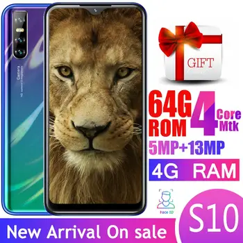 S10 6.26" Water drop screen quad core smartphones 4G RAM 64G ROM 13mp Face ID unlocked android celulares mobile phones Global
S10 6.26" Water drop screen quad core smartphones 4G RAM 64G ROM 13mp Face ID unlocked android celulares mobile phones Global