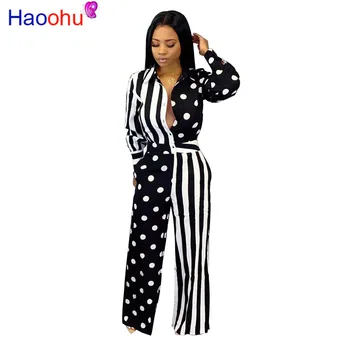White Black Striped Print Jumpsuit Sexy Elegant Women Rompers Dot Print Patchwork Overalls Autumn Long Sleeve Jumpsuit
White Black Striped Print Jumpsuit Sexy Elegant Women Rompers Dot Print Patchwork Overalls Autumn Long Sleeve Jumpsuit