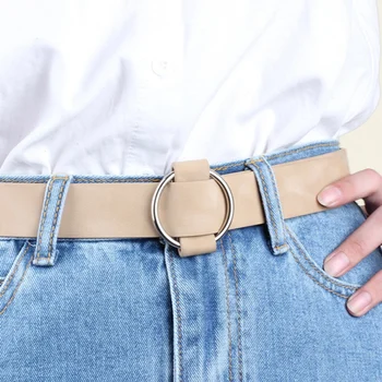 Women Leather Belt Needle-Free Round Buckle Belt Punk PU Belt Women Dress Wide Belt 2020 New 
Women Leather Belt Needle-Free Round Buckle Belt Punk PU Belt Women Dress Wide Belt 2020 New
