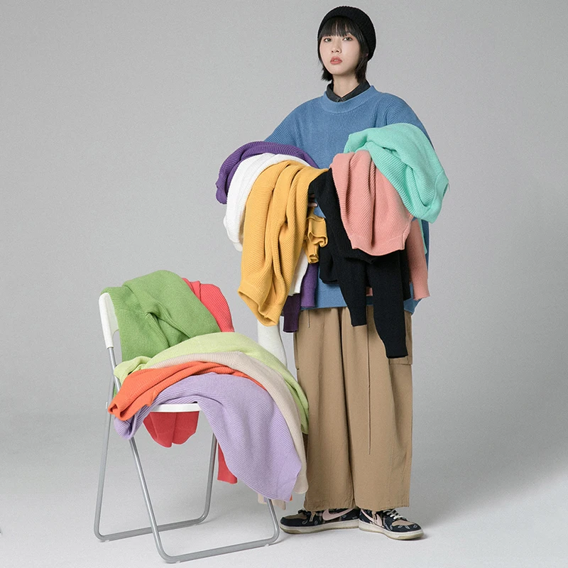 Womens Plus Size Knit Sweater and Autumn Solid Clothes for Ladies Pullover Vintage Crewneck Sweaters Harajuku Simple Streetwear
Womens Plus Size Knit Sweater and Autumn Solid Clothes for Ladies Pullover Vintage Crewneck Sweaters Harajuku Simple Streetwear