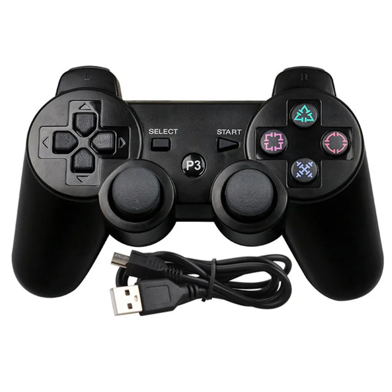 

USB Wired Gamepad for PS3 Joystick Vibration Handle Joypad for Playstation 3 Dualshock Wired Controller Black