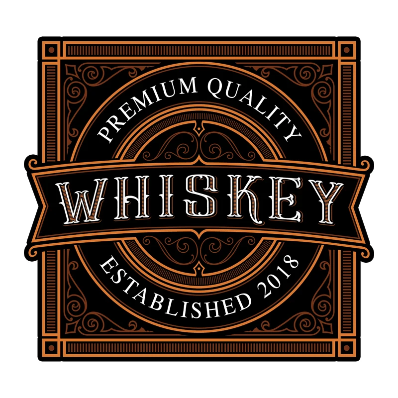 Ретро стиль винтажная надпись Whiskey значок наклейка для мотоцикла #770 | Автомобили