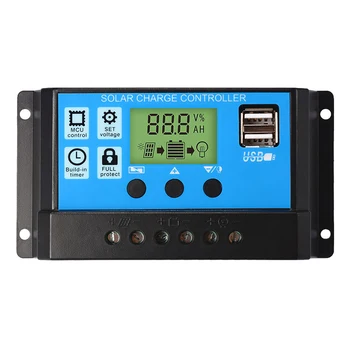 LCD Solar Charge Controller Dual USB Battery Output Regulator Short Circuit Reverse Overload Protector Solar Panel Control Parts
LCD Solar Charge Controller Dual USB Battery Output Regulator Short Circuit Reverse Overload Protector Solar Panel Control Parts