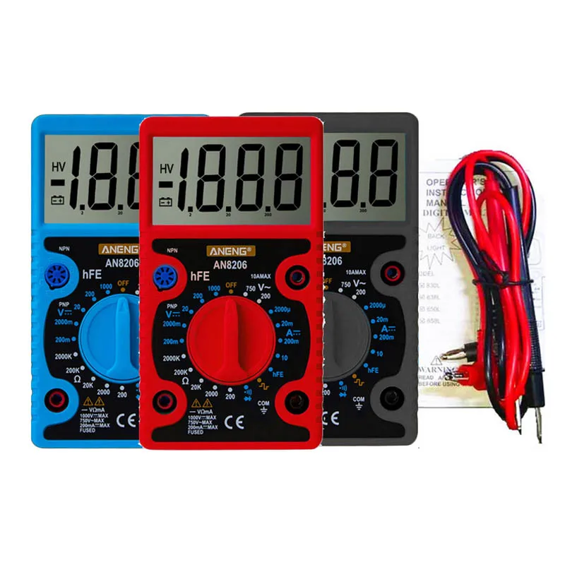 XL830L Handheld Digital Multimeter LCD Backlight Portable AC/DC Ammeter Voltmeter Ohm Voltage Tester Meter Multimetro | Инструменты