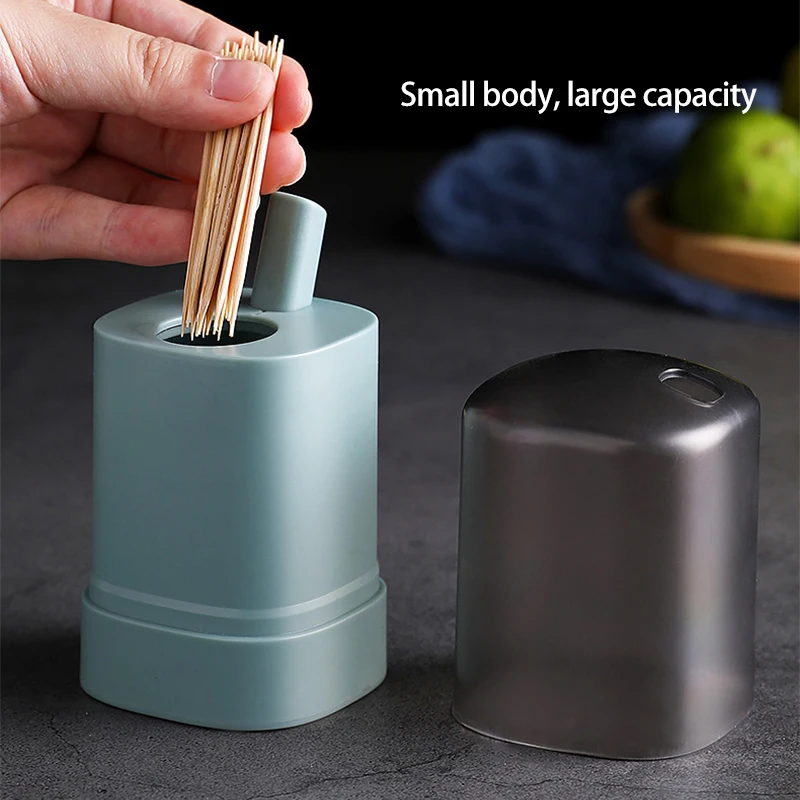 Retro Vending Machine Style Toothpick Case Creative Plastic Pressing Toothpicks Holder Dispenser Home Decor Table Toothpick Box