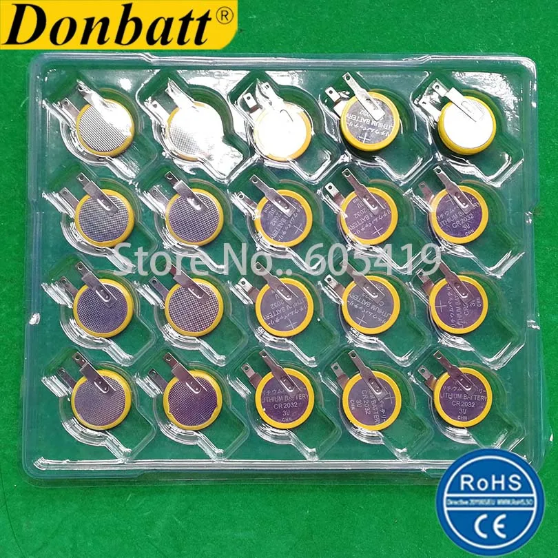 20pcs/lot 100% Fresh CR2032 3v Lithium Button Battery with welding Pins/Tabs, Horizontal & Surface Mounting Type
20pcs/lot 100% Fresh CR2032 3v Lithium Button Battery with welding Pins/Tabs, Horizontal & Surface Mounting Type