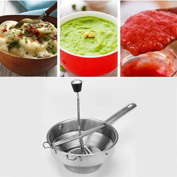 Stainless Steel Vegetable Grater with 3 Perforated Discs Food Blender Fruit Shredding Mud Baby Food Cooking Mill Kitchen Tools
Stainless Steel Vegetable Grater with 3 Perforated Discs Food Blender Fruit Shredding Mud Baby Food Cooking Mill Kitchen Tools