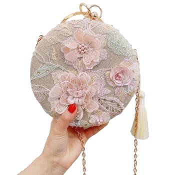 New Luxury Retro Tassel Evening Dress Clutch Bag Embroidery Flower Round Evening Bag Wallet Day Wedding Handbag
New Luxury Retro Tassel Evening Dress Clutch Bag Embroidery Flower Round Evening Bag Wallet Day Wedding Handbag