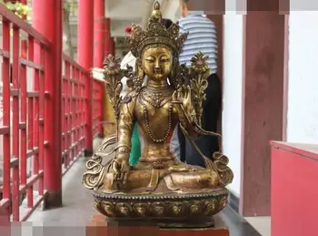 S03475 22"Tibet Buddhist Temple Bronze white Tara Kwan-Yin Bodhisattva Buddha Statue
S03475 22"Tibet Buddhist Temple Bronze white Tara Kwan-Yin Bodhisattva Buddha Statue