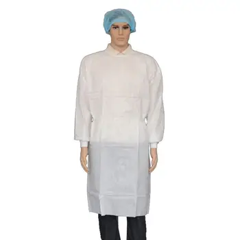 Isolation Gown with Elastic Cuff Disposable Non-Woven Splash Resistant one size fits all 
Isolation Gown with Elastic Cuff Disposable Non-Woven Splash Resistant one size fits all