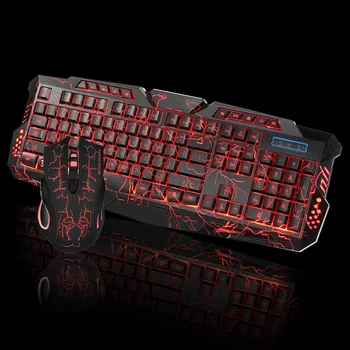 J10 Keyboard Mouse Combo Colorful Adjustable LED Color Backlit Ergonomic Gaming Keyboard with Mouse Set for Gaming Fans
J10 Keyboard Mouse Combo Colorful Adjustable LED Color Backlit Ergonomic Gaming Keyboard with Mouse Set for Gaming Fans