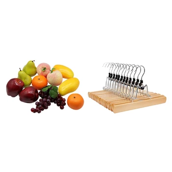 1 Set Decorative Lifelike Realistic Artificial Fake Fruit Decor & 12 Pcs Pants Hangers,Solid Wood Hanger Anti-Slip 
1 Set Decorative Lifelike Realistic Artificial Fake Fruit Decor & 12 Pcs Pants Hangers,Solid Wood Hanger Anti-Slip