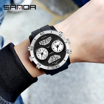 SANDA men's watch top brand luxury Fashion Sport Watch Men waterproof S Shock watch Relogio Digital Military LED Quartz Clock
SANDA men's watch top brand luxury Fashion Sport Watch Men waterproof S Shock watch Relogio Digital Military LED Quartz Clock
