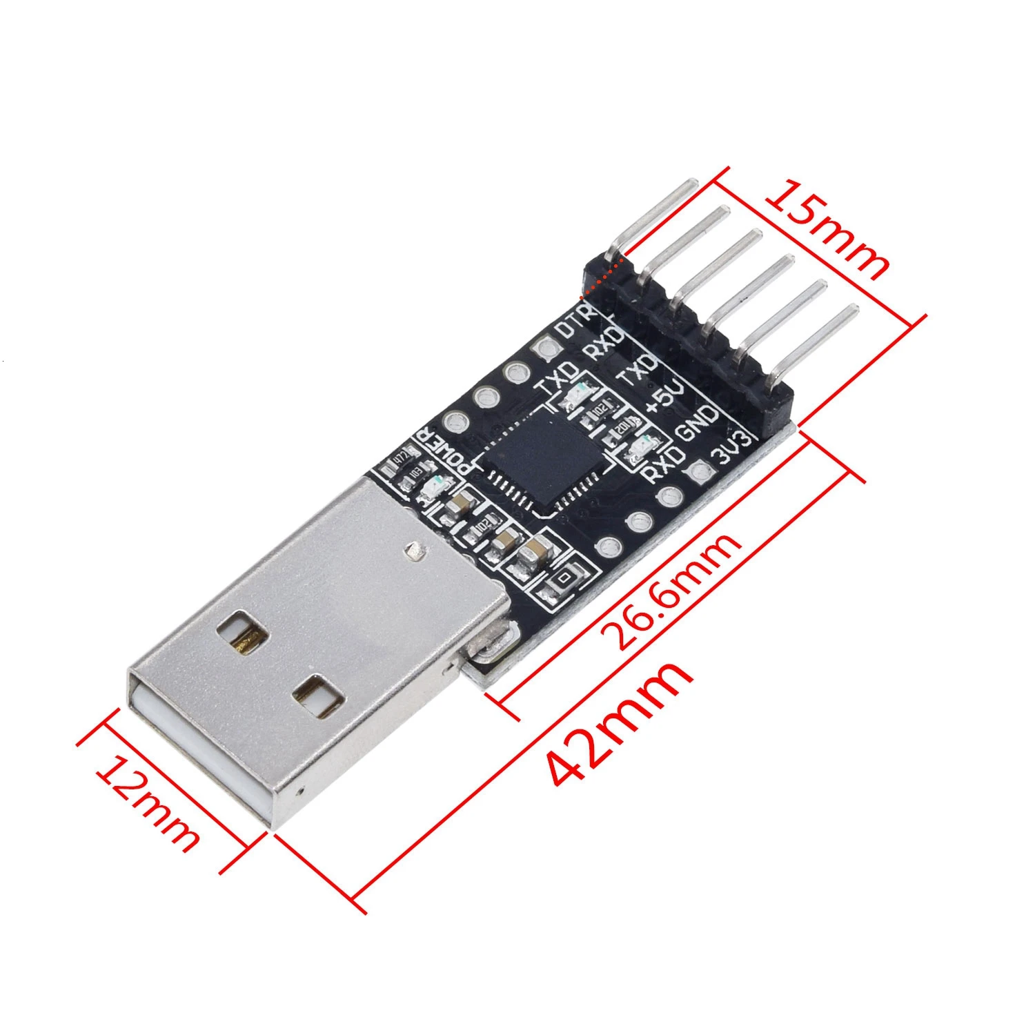 Module adaptateur série CP2102 (6 broches) USB 2.0 vers TTL UART