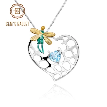 GEM'S BALLET Natural Sky Blue Topaz For Women Jewelry 925 Sterling Silver Handmade Enamel Elves Broken Heart Pendant Necklace
GEM'S BALLET Natural Sky Blue Topaz For Women Jewelry 925 Sterling Silver Handmade Enamel Elves Broken Heart Pendant Necklace