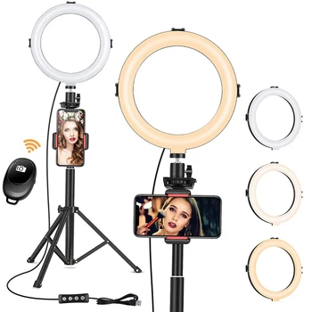 Upgraded 8" Ring Light with Tripod Stand - Dimmable Selfie Ring Light LED Camera Ringlight with Tripod and Phone Holder
Upgraded 8" Ring Light with Tripod Stand - Dimmable Selfie Ring Light LED Camera Ringlight with Tripod and Phone Holder