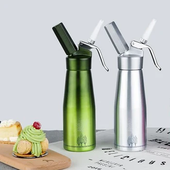 Professional Whipped cream dispenser 500ml Capacity Canister with Exchangeable Three Various Nozzles Foam Frother Dessert Tools
Professional Whipped cream dispenser 500ml Capacity Canister with Exchangeable Three Various Nozzles Foam Frother Dessert Tools