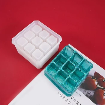 Crystal Epoxy Resin Mold Round 9-Slot Heart Shape Jewelry Box Silicone Mould M2EA 
Crystal Epoxy Resin Mold Round 9-Slot Heart Shape Jewelry Box Silicone Mould M2EA