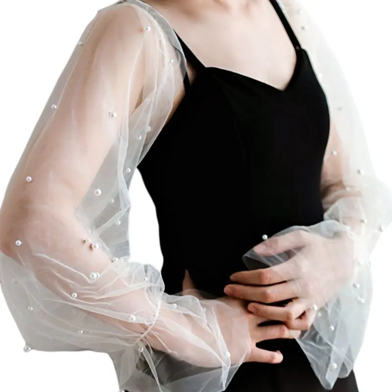 Korean Women Elegant Lace Detachable Elastic False Long Puff Sleeves Imitation Pearl Beaded Decorative Sunscreen Loose Arm Cover
Korean Women Elegant Lace Detachable Elastic False Long Puff Sleeves Imitation Pearl Beaded Decorative Sunscreen Loose Arm Cover