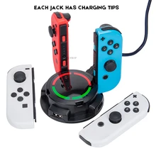 For Nintend Switch 4 Controller Charger LED Indicator Charging Dock Station for Switch Holder Charger
For Nintend Switch 4 Controller Charger LED Indicator Charging Dock Station for Switch Holder Charger
