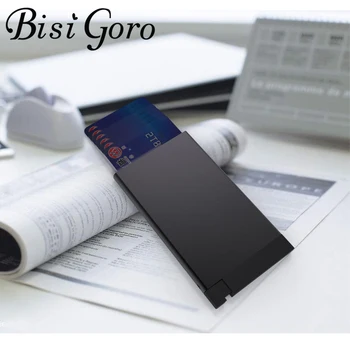 BISI GORO RFID Smart Wallet Multifunctional 2020 Credit Card Holder Fashion Metal Card Wallet Pop-up Aluminum Box porte carte
BISI GORO RFID Smart Wallet Multifunctional 2020 Credit Card Holder Fashion Metal Card Wallet Pop-up Aluminum Box porte carte